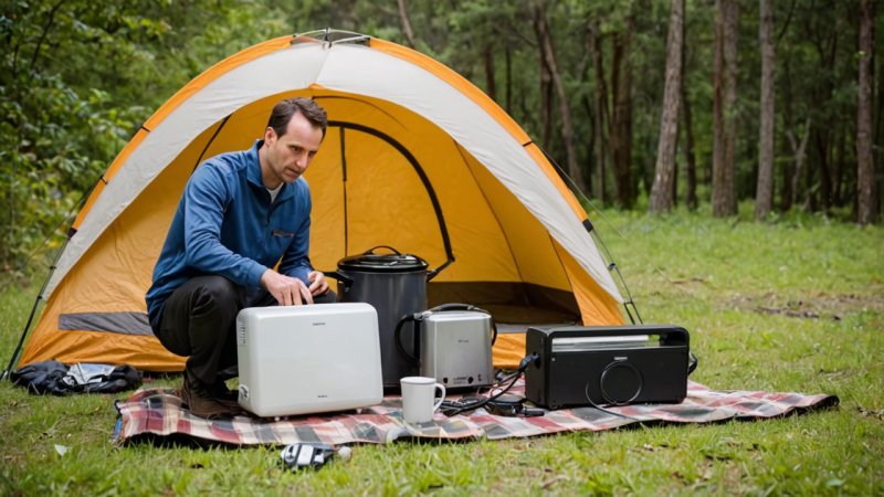 camping sikkerhet, elektriske apparater, utendørs camping, elektrisk sikkerhetstips