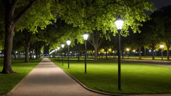 energibesparelse, offentlige parker, bærekraft, LED-belysning, solenergi