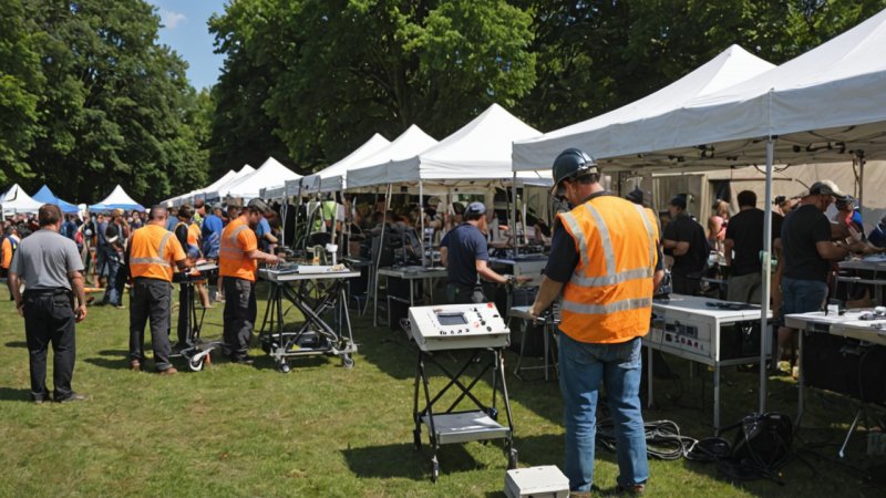 festival elektrisk sikkerhet, elektriske forskrifter, kvalifiserte elektrikere, utendørs arrangementer, elektriske problemer